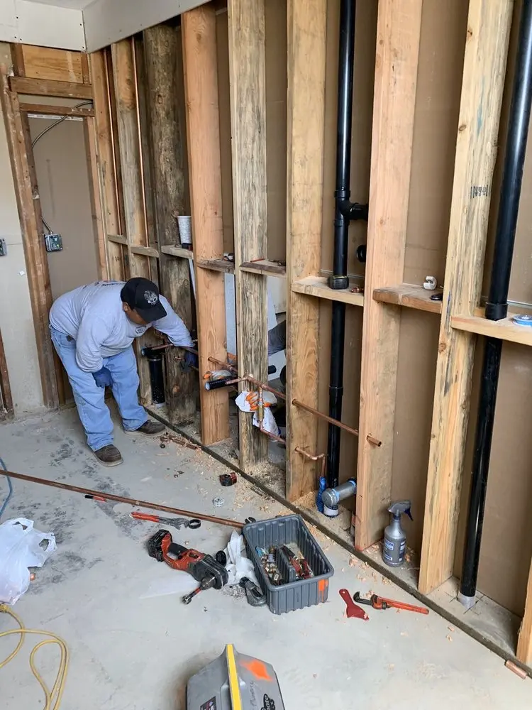 Commercial rough-in plumbing for Gas Line Repair in Moore
